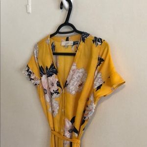 LOFT Spring 2019 Yellow Midi Dress 0P